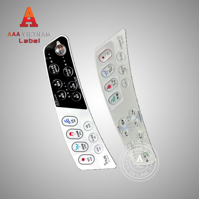 In tem nhựa nút nổi điều khiển bền đẹp - Mẫu 26