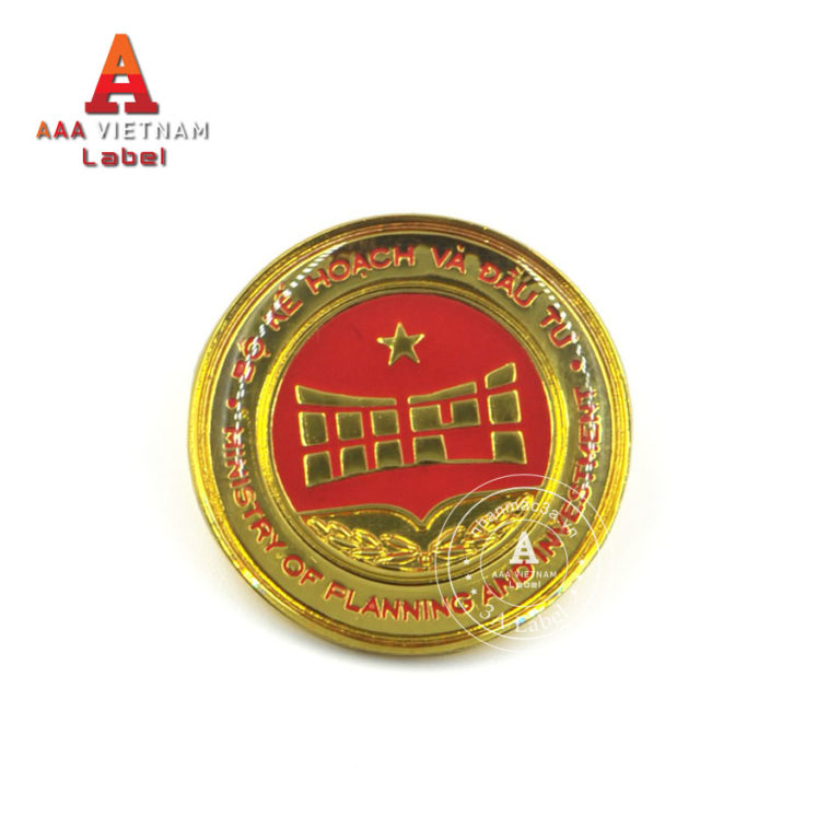 In huy hiệu kim loại cài áo giá rẻ - Mẫu 04