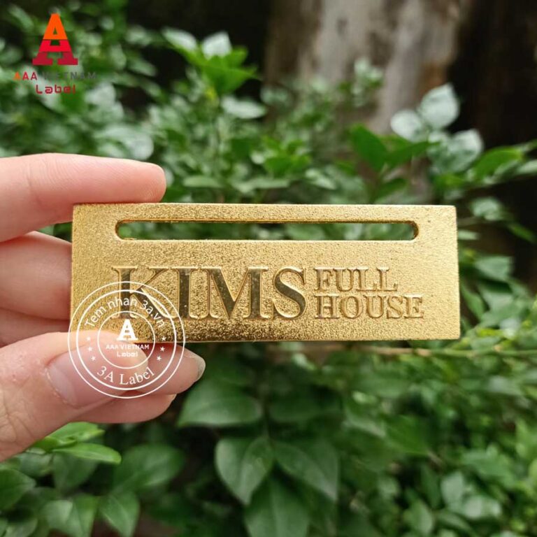 In logo tem kim loại chất liệu hợp kim - Mẫu 05