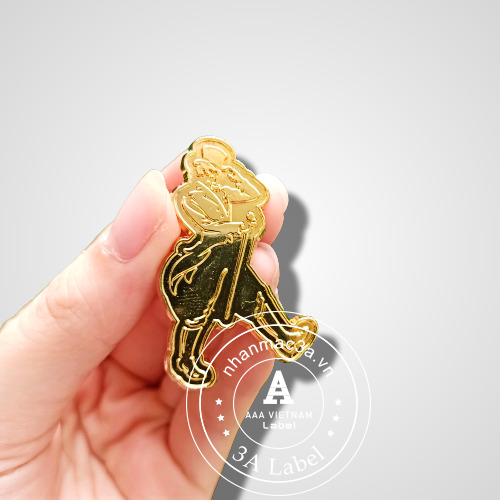 In logo tem kim loại chất liệu hợp kim - Mẫu 08