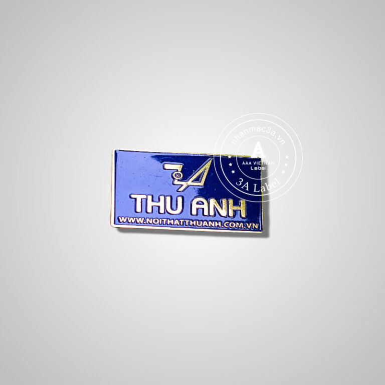 In logo tem kim loại chất liệu hợp kim - Mẫu 15
