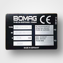 In tem mác máy động cơ bền đẹp - Mẫu 08