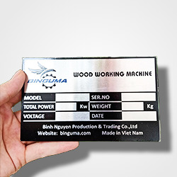 In tem mác máy động cơ bền đẹp - Mẫu 09