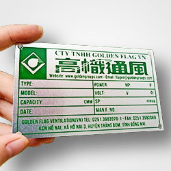 In tem mác máy động cơ bền đẹp - Mẫu 12