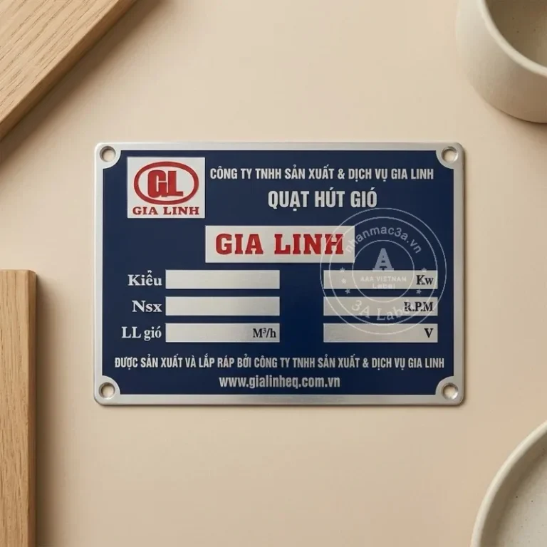 Tem mác máy mác động cơ - Mẫu 04