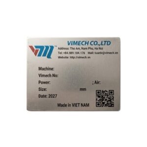 Tem mác kim loại dán máy động cơ - Mẫu 01