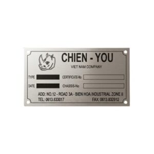 Tem mác kim loại dán máy động cơ - Mẫu 11