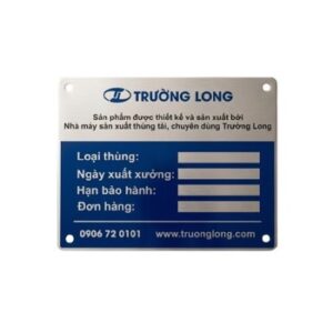 Tem mác kim loại dán máy động cơ - Mẫu 15
