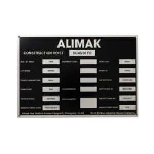 Tem mác kim loại dán máy động cơ - Mẫu 02