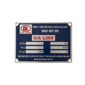 Tem mác kim loại dán máy động cơ - Mẫu 04