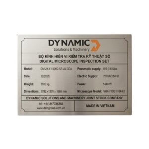 Tem mác kim loại dán máy động cơ - Mẫu 08