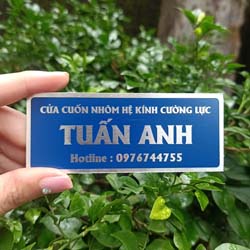 In tem nhôm ăn mòn đẹp giá rẻ - Mẫu 36