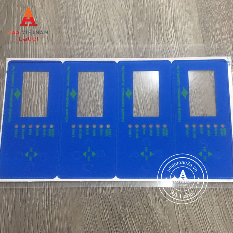 In tem nhựa nút nổi điều khiển bền đẹp - Mẫu 04