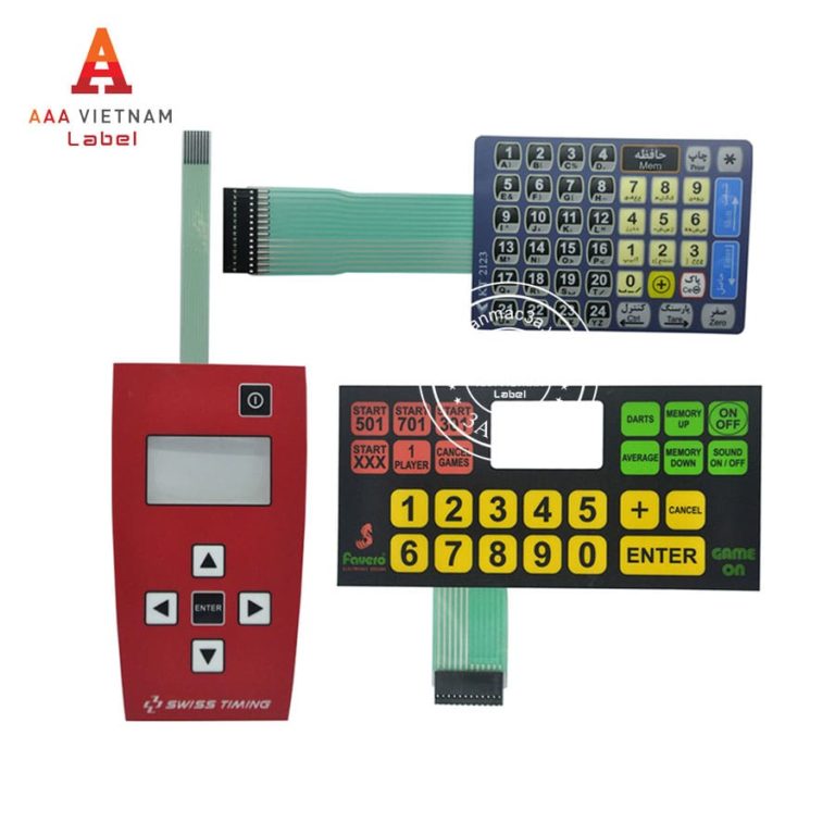 In tem nhựa nút nổi điều khiển bền đẹp - Mẫu 17