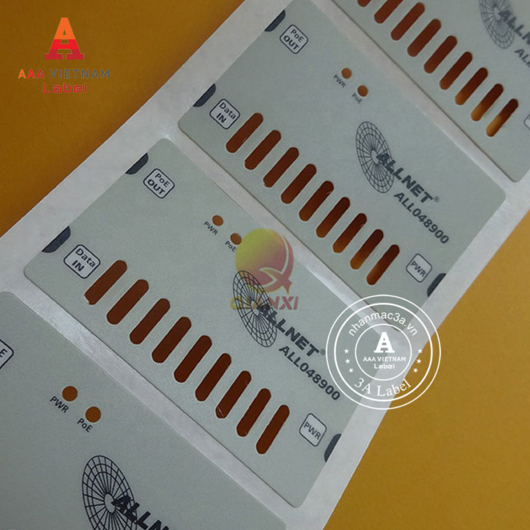 In tem nhựa nút nổi điều khiển bền đẹp - Mẫu 20