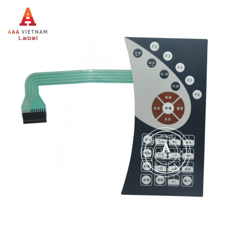 In tem nhựa nút nổi điều khiển bền đẹp - Mẫu 21