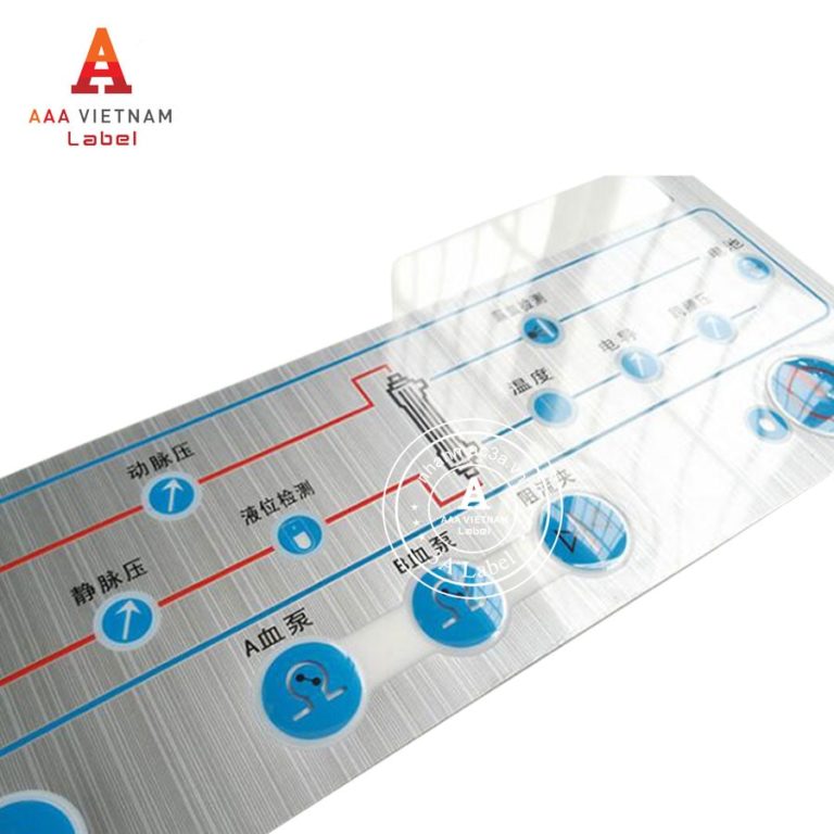 In tem nhựa nút nổi điều khiển bền đẹp - Mẫu 38