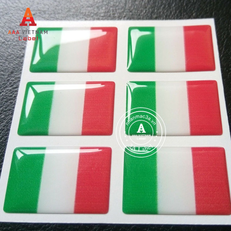 In logo tem nhựa phủ keo epoxy giá rẻ - Mẫu 07