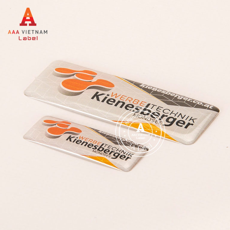 In logo tem nhựa phủ keo epoxy giá rẻ - Mẫu 08