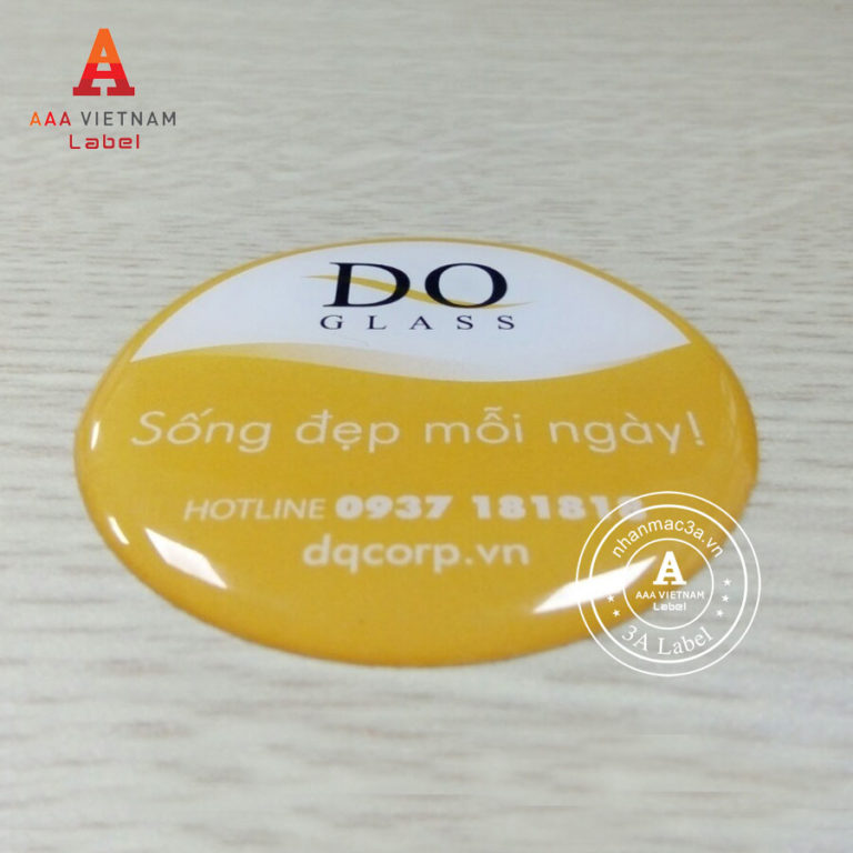 In logo tem nhựa phủ keo epoxy giá rẻ - Mẫu 13