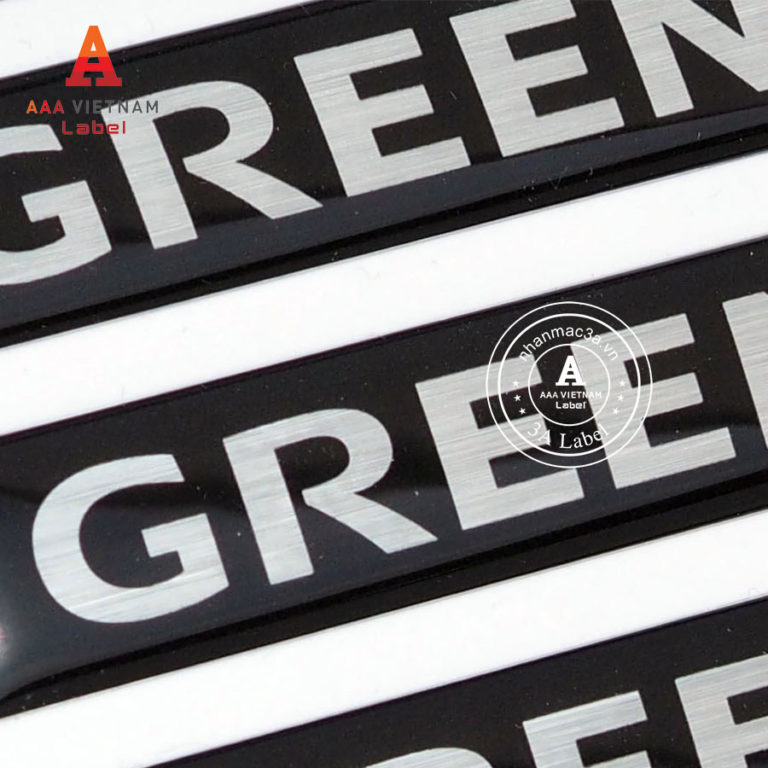 In logo tem nhựa phủ keo epoxy giá rẻ - Mẫu 26