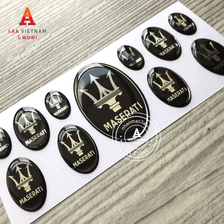 In logo tem nhựa phủ keo epoxy giá rẻ - Mẫu 38