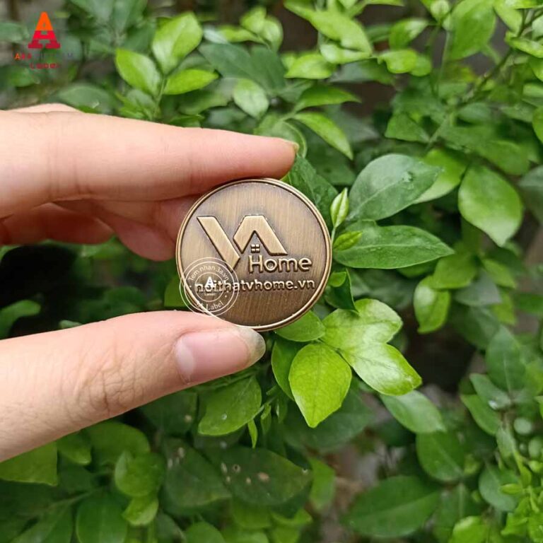 In tem đồng dập nổi giả cổ - Mẫu 17