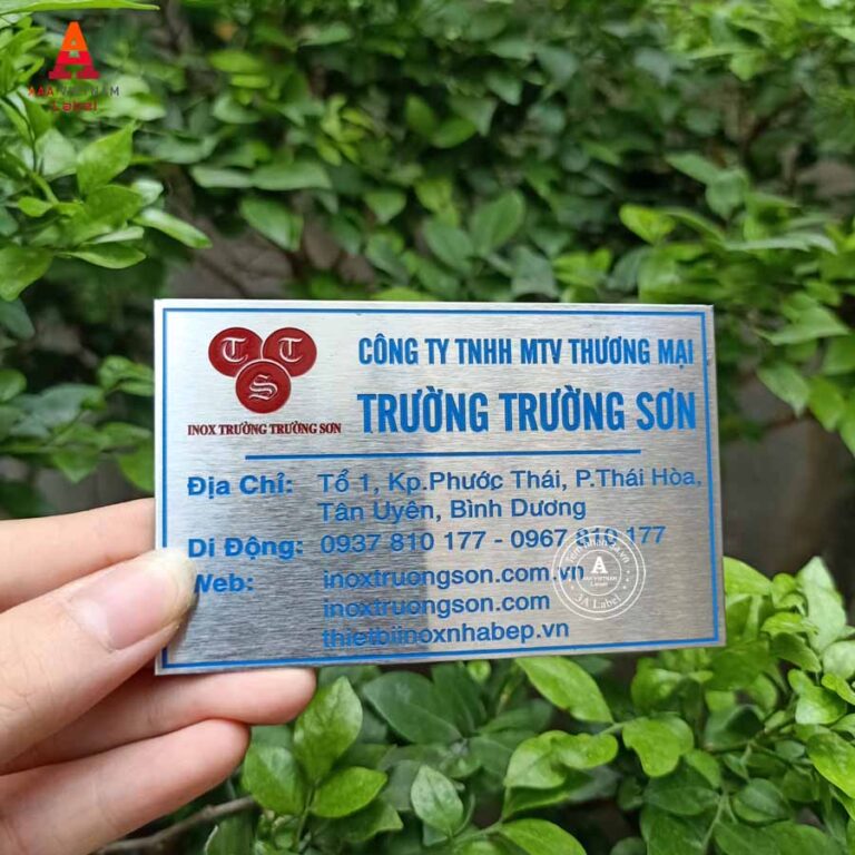 In tem inox ăn mòn đẹp giá rẻ - Mẫu 03