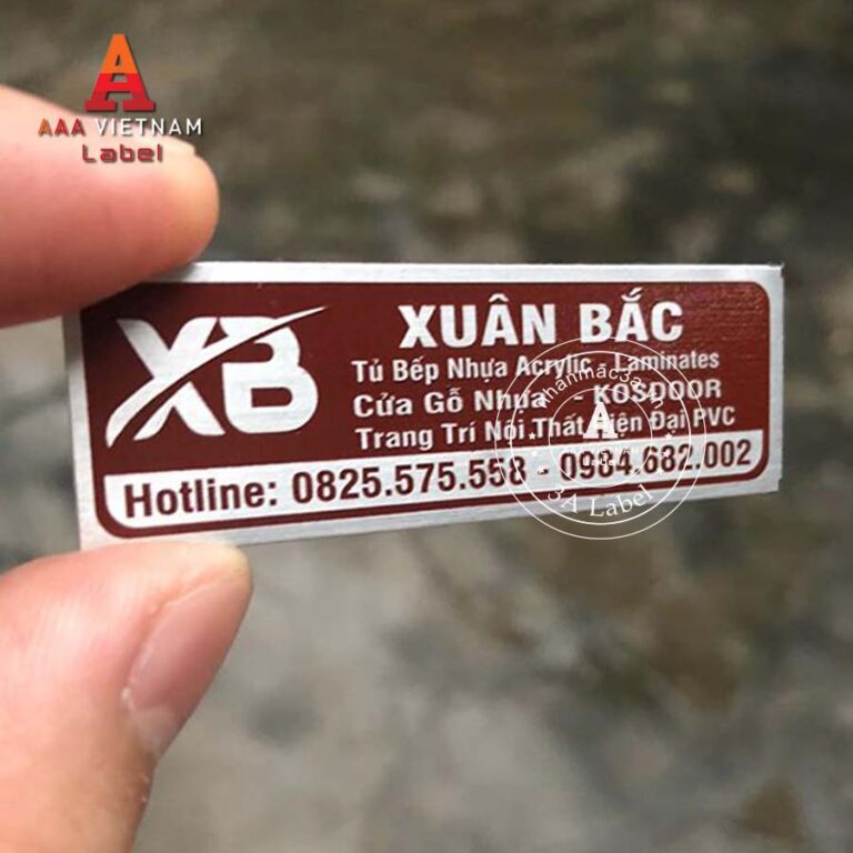 In tem nhôm ăn mòn đẹp giá rẻ - Mẫu 25
