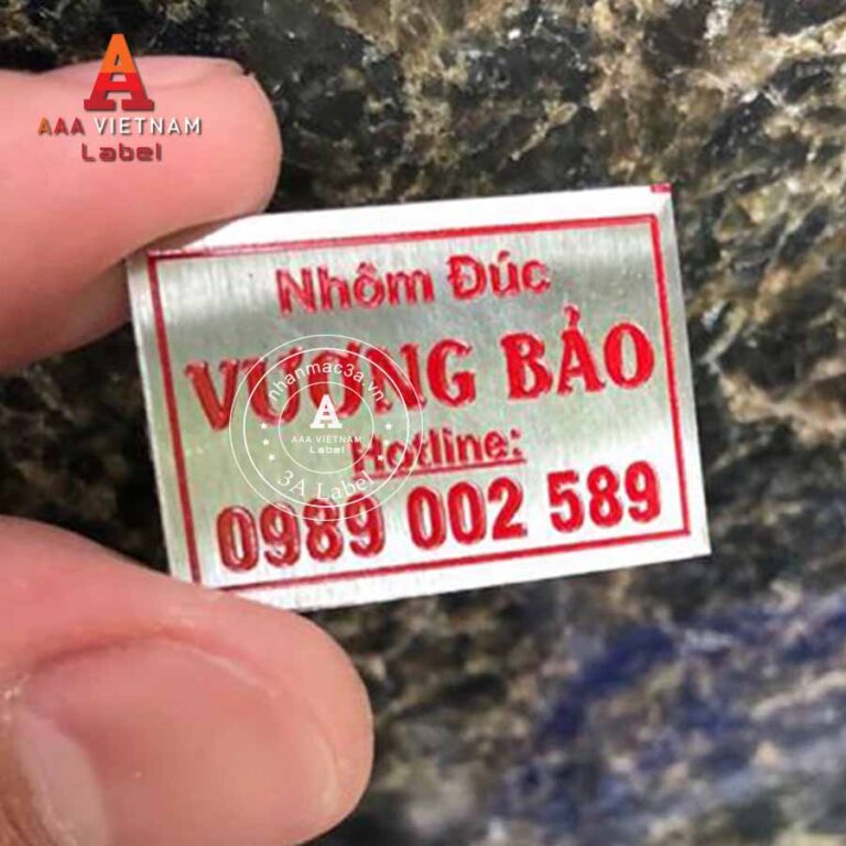 In tem nhôm ăn mòn đẹp giá rẻ - Mẫu 29