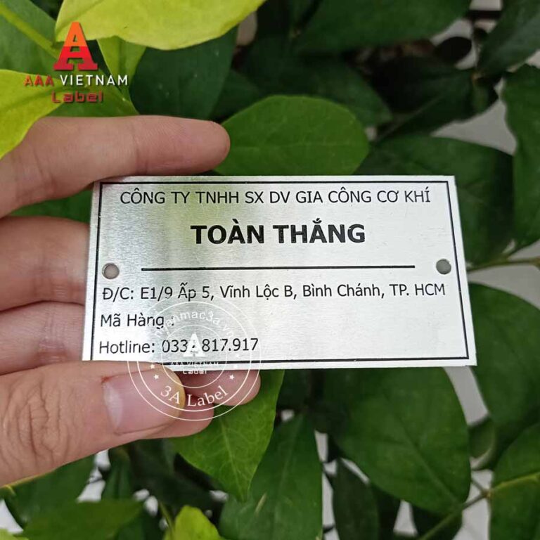 In tem nhôm ăn mòn đẹp giá rẻ - Mẫu 01