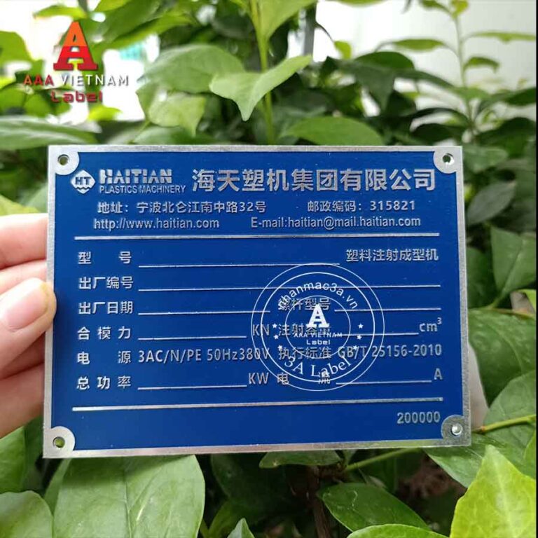 In tem nhôm ăn mòn đẹp giá rẻ - Mẫu 14