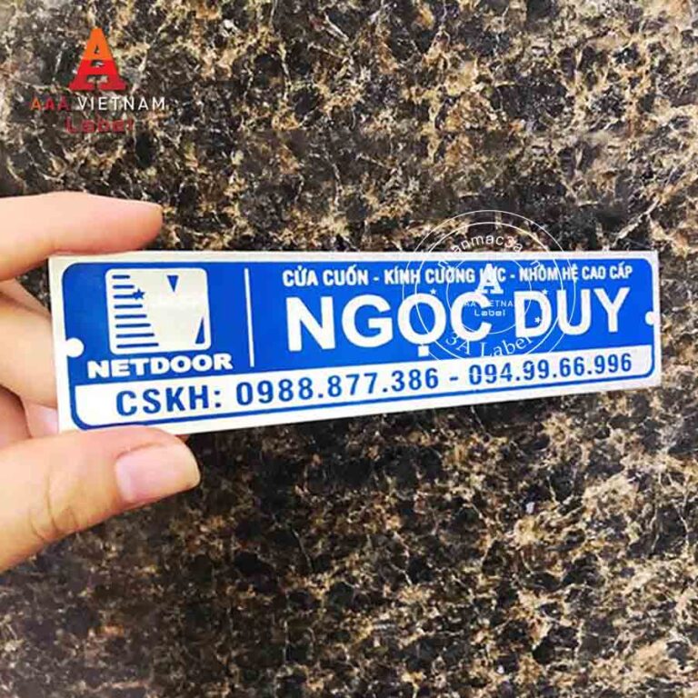 Tem nhôm in đẹp giá rẻ - Mẫu 27