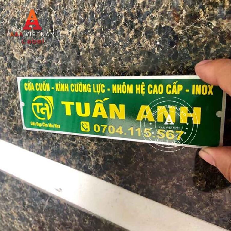 Tem nhôm in đẹp giá rẻ - Mẫu 31