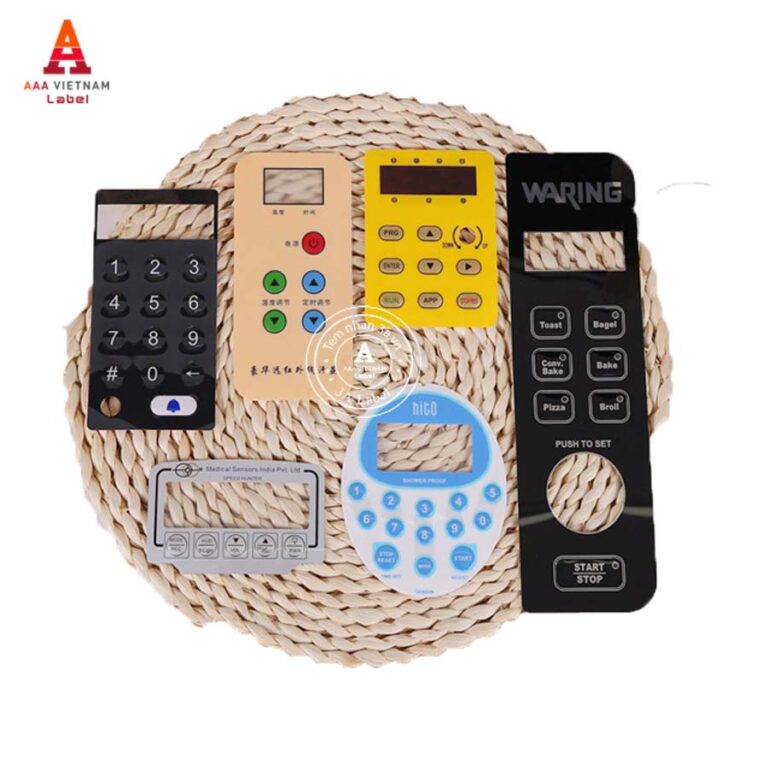 In tem nhựa nút nổi điều khiển bền đẹp - Mẫu 19