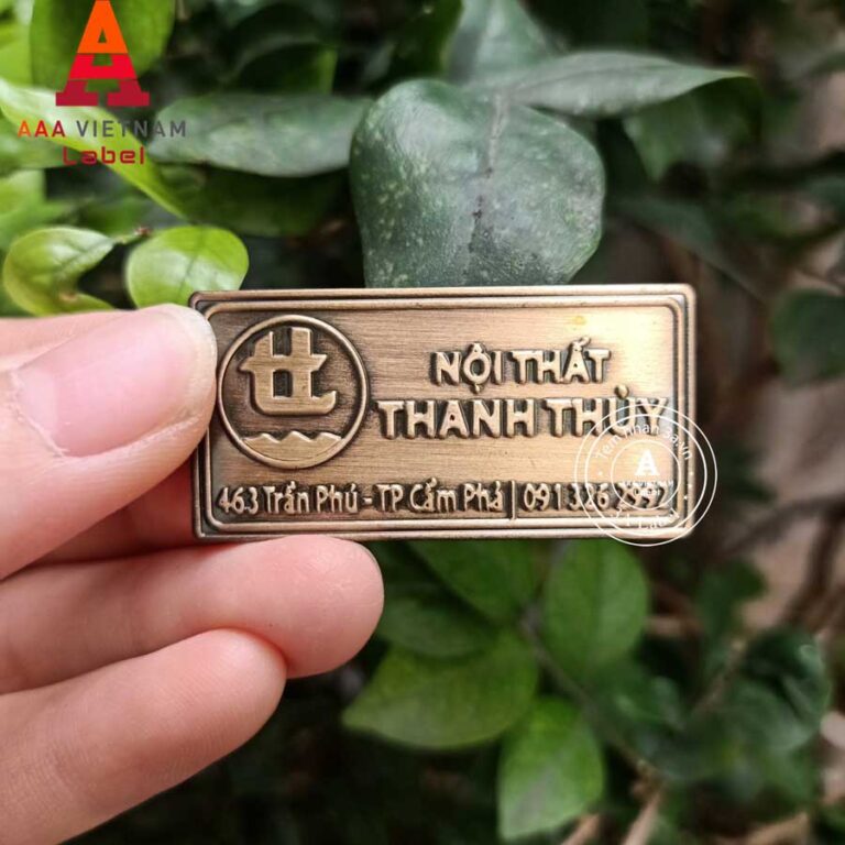 In tem đồng dập nổi giả cổ - Mẫu 11