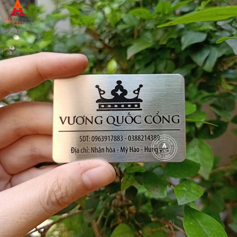 In tem inox ăn mòn đẹp giá rẻ - Mẫu 29