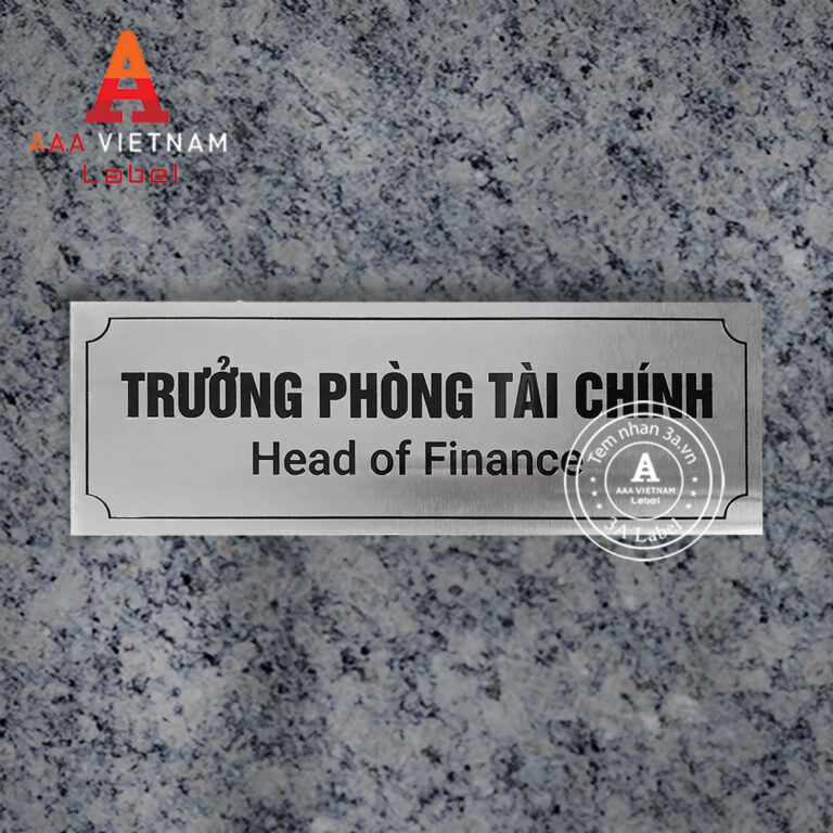 In biển tên phòng ban inox nhôm đồng hợp kim - Mẫu 19