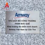 In biển công ty bảng hiệu inox trắng - Mẫu 01