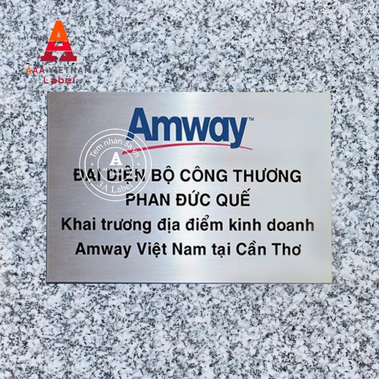 In biển công ty bảng hiệu inox trắng - Mẫu 02