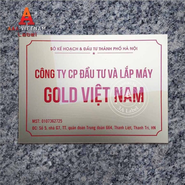 Biển công ty đẹp chất liệu mica - Mẫu 11