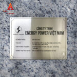 In biển công ty bảng hiệu inox trắng - Mẫu 04