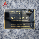 In biển công ty bảng hiệu inox vàng - Mẫu 12