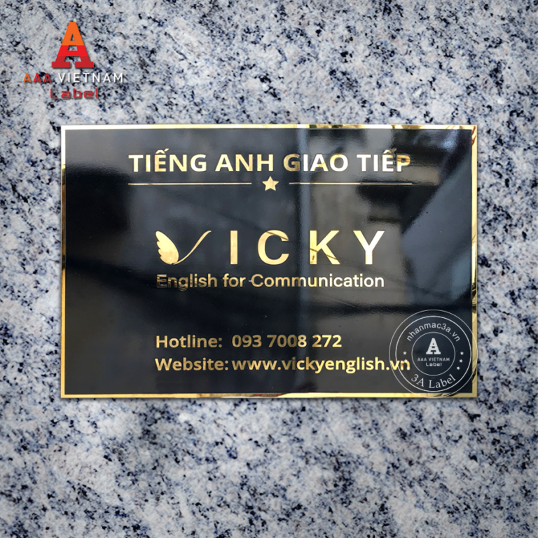 In biển công ty bảng hiệu inox vàng - Mẫu 14