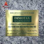 In biển công ty bảng hiệu inox vàng - Mẫu 04