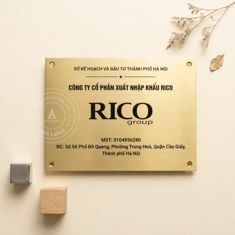 Biển công ty đồng ăn mòn cao cấp - Mẫu 13