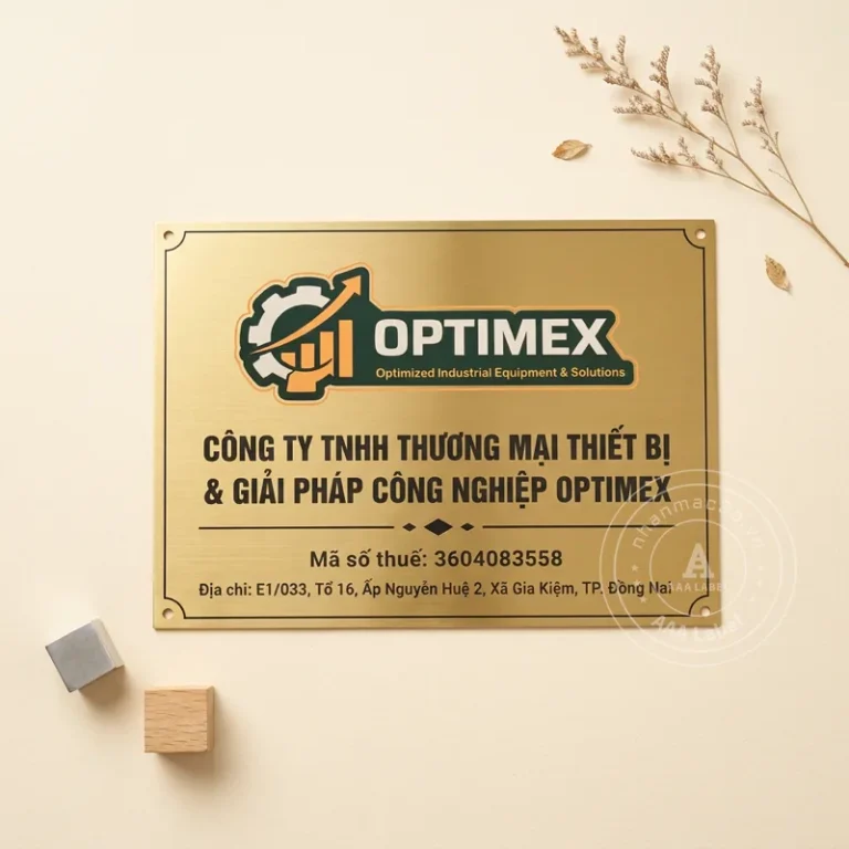 Biển công ty đồng ăn mòn cao cấp - Mẫu 14