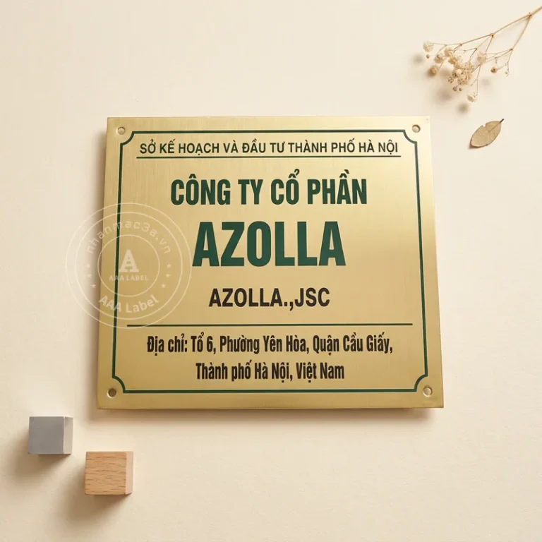 Biển công ty đồng ăn mòn cao cấp - Mẫu 15