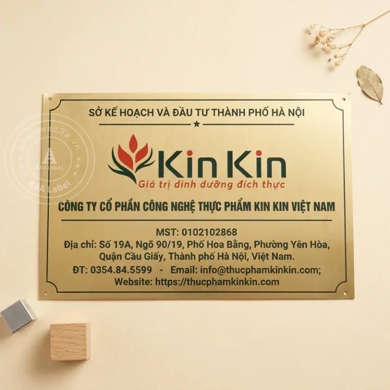 Biển công ty đồng ăn mòn cao cấp - Mẫu 19