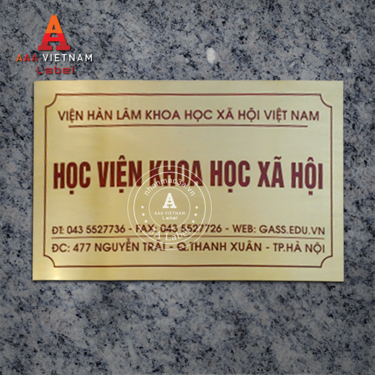Biển công ty đẹp chất liệu đồng - Mẫu 15